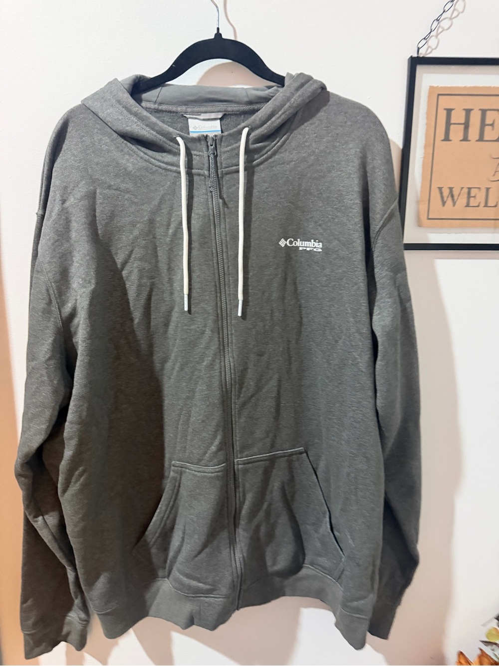 Columbia Men's Heather Gray Full-Zip Hoodie